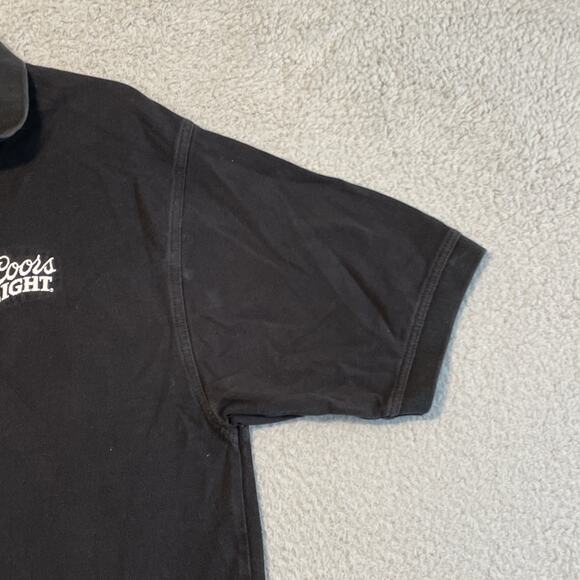 Vintage Vantage Black Coors Light Men’s Polo Shirt Size Large - Picture 3 of 16